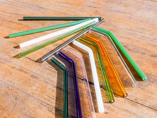 Pajitas colores vidrio borosilicato